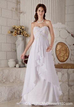 Brand New Empire Sweetheart Brush Train Appliques Wedding Dresses