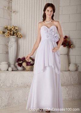 New Empire Sweetheart Wedding Dress with Hand Made Flowers