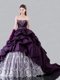 Pretty Brush Train Beaded and Bubble Sweet 16 Dress in Taffeta and Lace