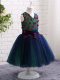 Sleeveless Lace and Appliques Zipper Kids Pageant Dress