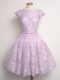 Discount Scalloped Cap Sleeves Lace Bridesmaid Dresses Lace Lace Up