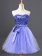 Sweetheart Sleeveless Tulle Prom Gown Sequins Zipper