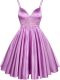 Sleeveless Lace Lace Up Bridesmaid Gown