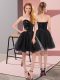 Black Sleeveless Sequins Mini Length Prom Dress