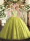 High End Halter Top Sleeveless Tulle Sweet 16 Quinceanera Dress Beading Lace Up
