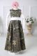 Multi-color Printed Zipper Scoop Sleeveless Floor Length Toddler Flower Girl Dress Belt