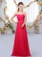 Hot Pink Sweetheart Lace Up Hand Made Flower Bridesmaid Dress Sleeveless