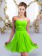 High End Sleeveless Ruching Lace Up Bridesmaids Dress