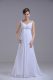New Arrival White Empire Beading Wedding Gown Lace Up Chiffon Sleeveless