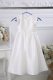 Shining White Satin Zipper Scoop Sleeveless Tea Length Flower Girl Dresses for Less Ruching