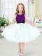 Hot Selling Scoop Sleeveless Organza Flower Girl Dresses Sequins and Hand Made Flower Zipper