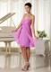 Lavender Sweetheart Ruched Bodice Chiffon For 2013 Cusomize Homecoming Dress