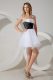 Strapless Sleeveless Organza Quinceanera Dama Dress Beading Zipper