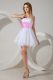 Fitting Organza Strapless Sleeveless Zipper Beading Court Dresses for Sweet 16 in White