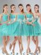 2016 A Line Ruching Lace Up Bridesmaid Dress in Aqua Blue