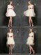 Most Popular Champagne Mini Length Bridesmaid Dress with Belt