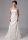 Clasp Handle Spaghetti Straps Brush Train Wedding Dress With Beach
