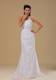 Strapless Lace Over Skirt Beaded Decorate Waist For Wedding Dress