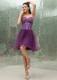 Beaded Bodice and Sweetheart For Purple Cocktail Dress for Party