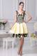 Beading Decorate Yellow V-neck Cocktail Dress For 2013 on Sale