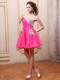 Hot Pink Prom / Cocktail Dress With Appliques Mini-length For Club