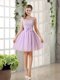 2016 Most Beautiful Chiffon A Line Dama Dress with Bowknot