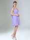 2016 Sassy Beaded and Ruched Short Dama Dress in Lavender
