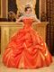 Popular Ball Gown Strapless Floor-length Taffeta Handle Flowers