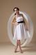 2013 White Cheap Dama Dresses For Quinceanera With Black Sashes