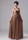 Gorgeous Brown V-neck Style Bridesmaid Dress For Custom Made