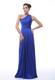Royal Blue One Shoulder Taffeta Bridesmaid Dress For Discount