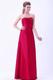 Wine Red Bridemaid Dress A-line Floor-length Style in Taffeta