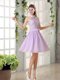 High Neck Lilac A Line Lace Dama Dress Chiffon for 2016
