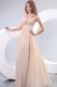 Empire One Shoulder Hand Made Flowers Chiffon Full Length Evening Dress