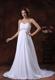 Beaded Decotare Waist White Sweetheart Wedding Dress With Brush
