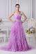 Beading and Ruffles Decorate Strapless Lavender Celebrity Dress