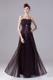 Brown Beading Strapless Long Celebrity Dress for 2013 Summer