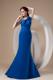 Royal Mermaid One Shoulder Hand Made Flower Celebrity Dress