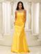 Appliques Decorate One Shoulder Ruched Bodice Prom Dress Custom Made