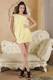 Light Yellow Column One Shoulder Ruche Short Celebrity Dresses