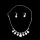 Elegant Pearl With Rhinestone Necklace And Earring Set