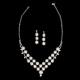 Elegant Pearl With Rhinestone Wedding Jewelry Set Including Necklace And Earrings