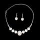 Elegant Pearl With RhinestoneWedding Jewelry Set Including Necklace And Earrings