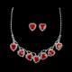 Gorgeous Sweetheart Shaped Rhinestones Necklace And Earring Set