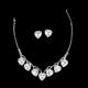Gorgeous Sweetheart Shaped Rhinestones Wedding Jewelry Set Including Necklace And Earrings