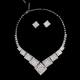 Luxurious Alloy Plated Rhinestone Necklace and Earrings Jewelry Set