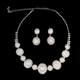 Luxurious Pearl Ladies' Jewelry Set Including Necklace And Earrings