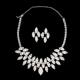 Shimmering Alloy With Rhinestones Ladies Necklace and Earrings Jewelry Set