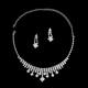 Shimmering Rhinestone Bridal Necklace and Earrings Jewelry Set