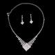 Stunning Crystals Alloy Plated Wedding Jewelry Set Including Necklace And Earrings